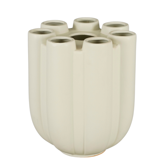 Minda Tulpenvaas - H34 x Ø28 cm - Keramiek - Taupe