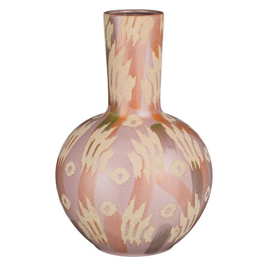 Javi Vaas - H52 x Ø34 cm - Keramiek - Roze, Beige