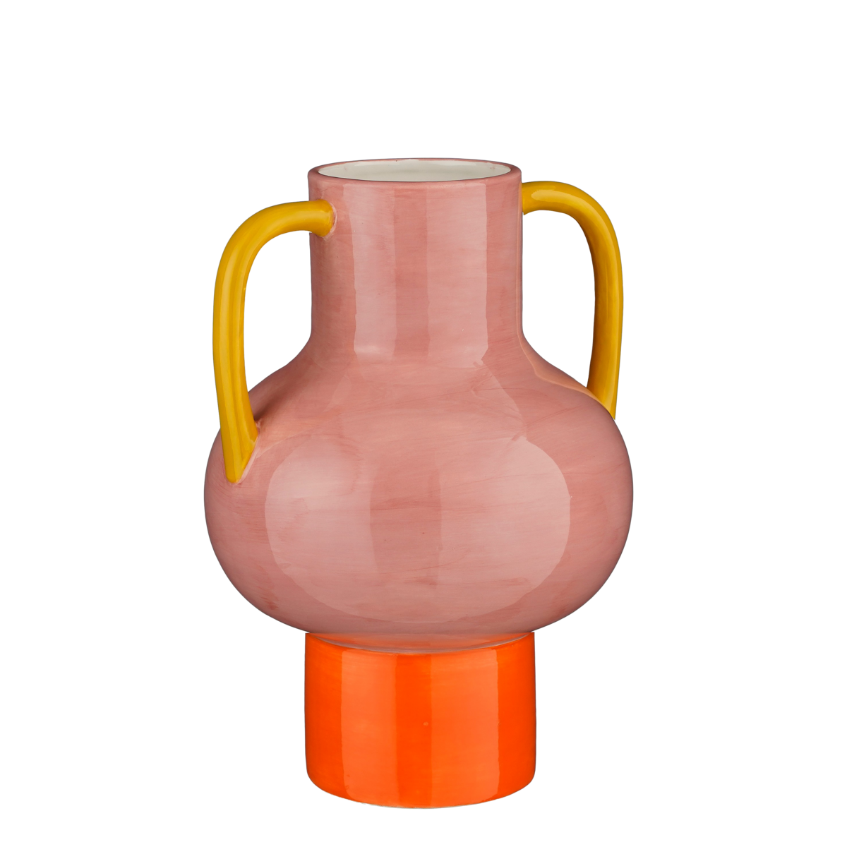 Stratt Vaas - L21 x B19 x H30 cm - Keramiek - Roze