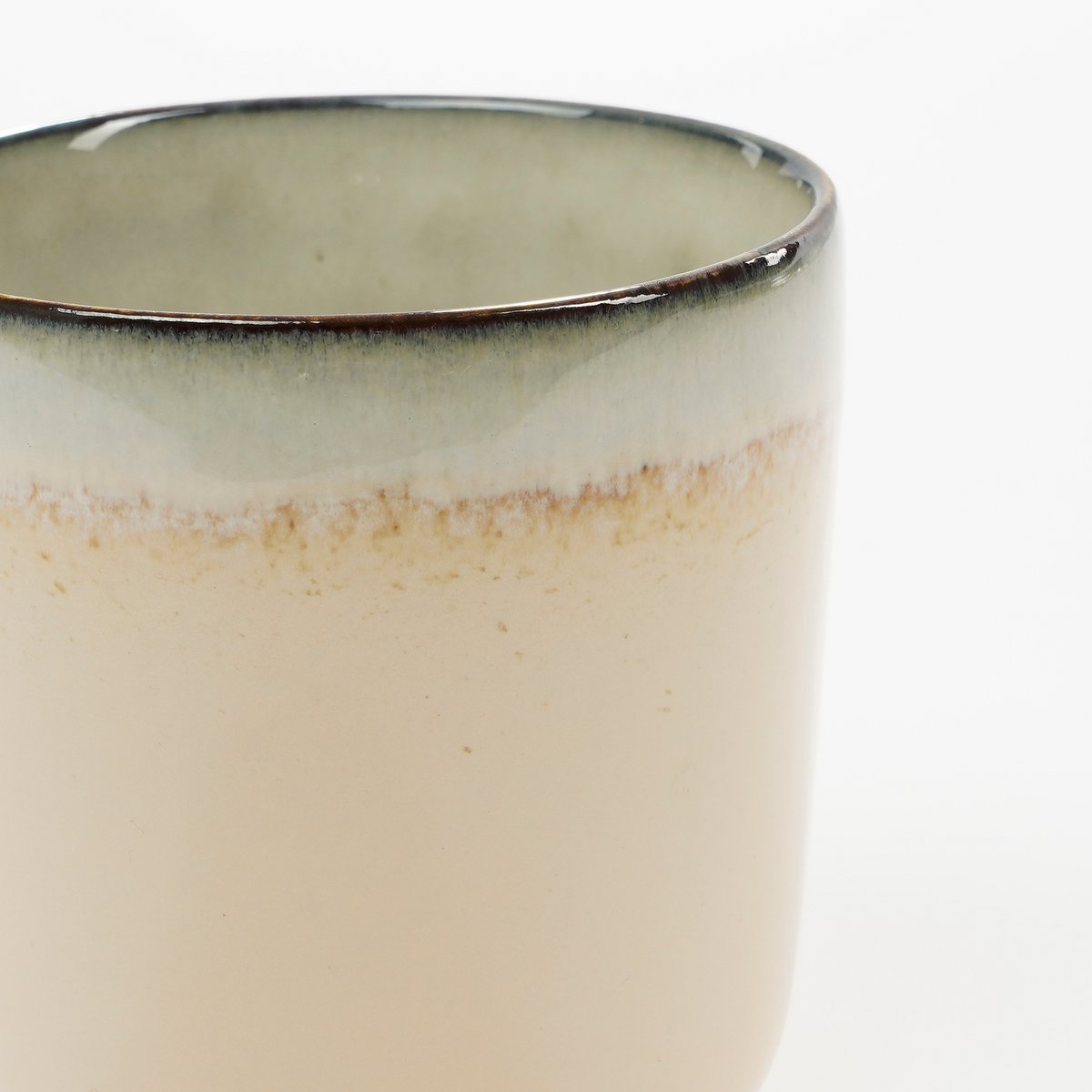 Tanzi Beker - 300 ml - Steengoed - Beige, Bruin, Groen, Donkerblauw