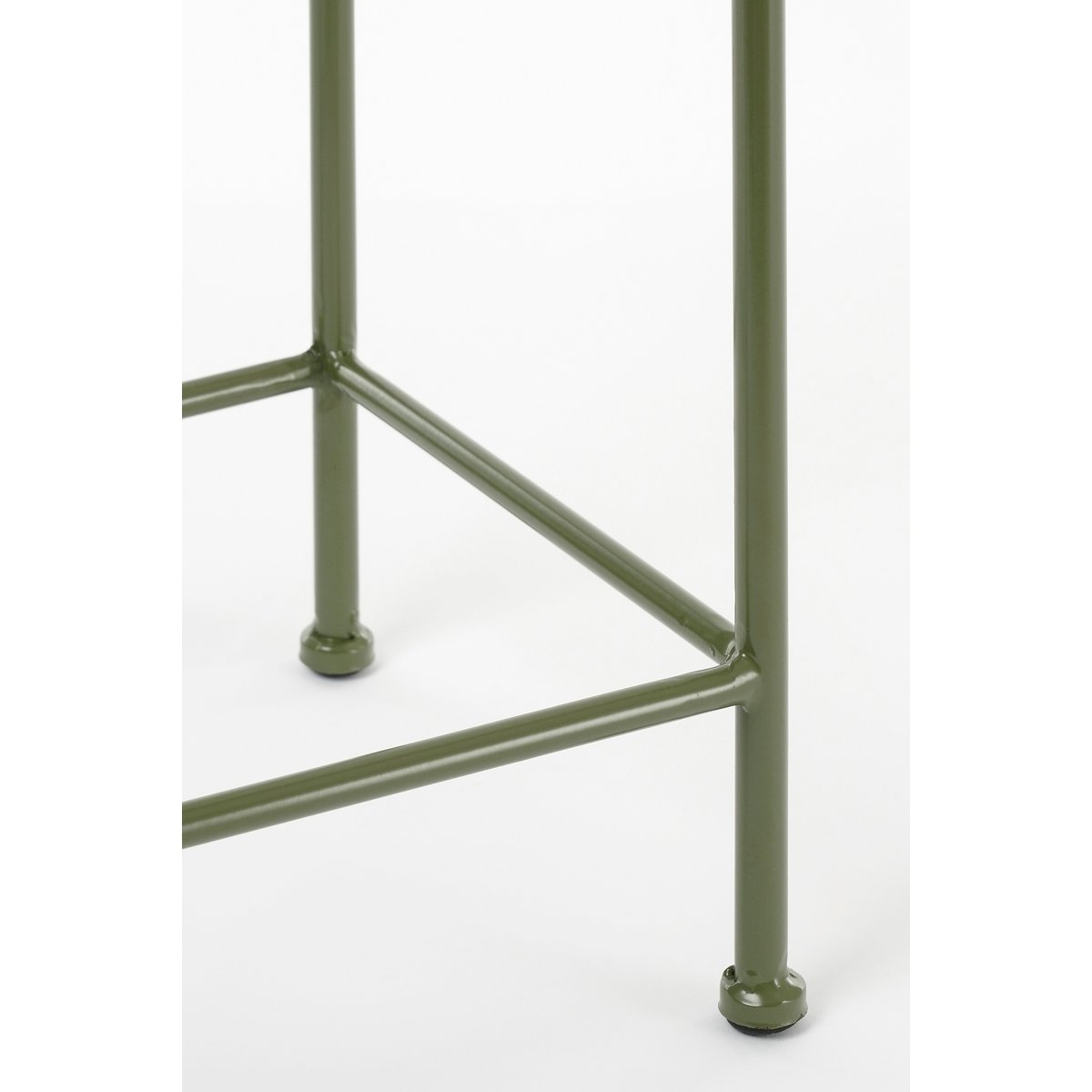 Bologna Bijzettafel Buiten - Set van 3 - L28 x B28 x H67 cm - Metaal - Donkergroen