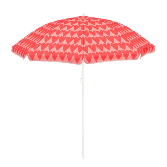 Heart Strandparasol - H180 x Ø160 cm - Roze