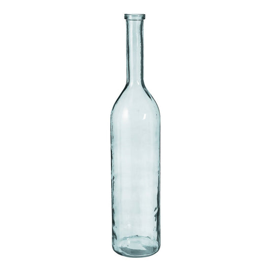 Rioja Fles Vaas - H100 x Ø21 cm - Gerecycled Glas - Transparant