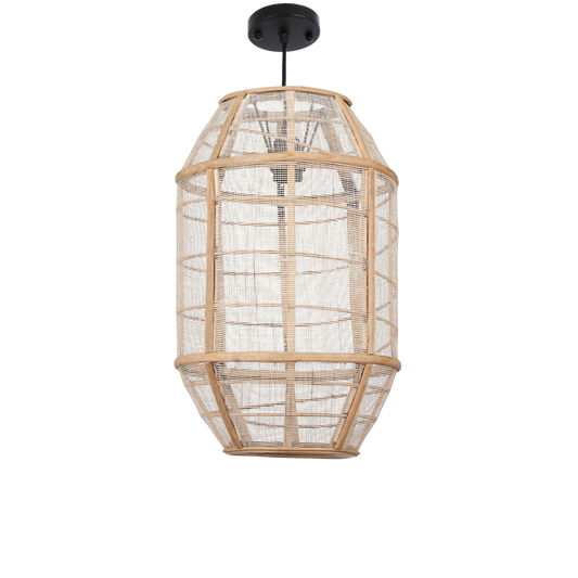 Pella Hanglamp - H46 x Ø29 cm - Linnen - Beige