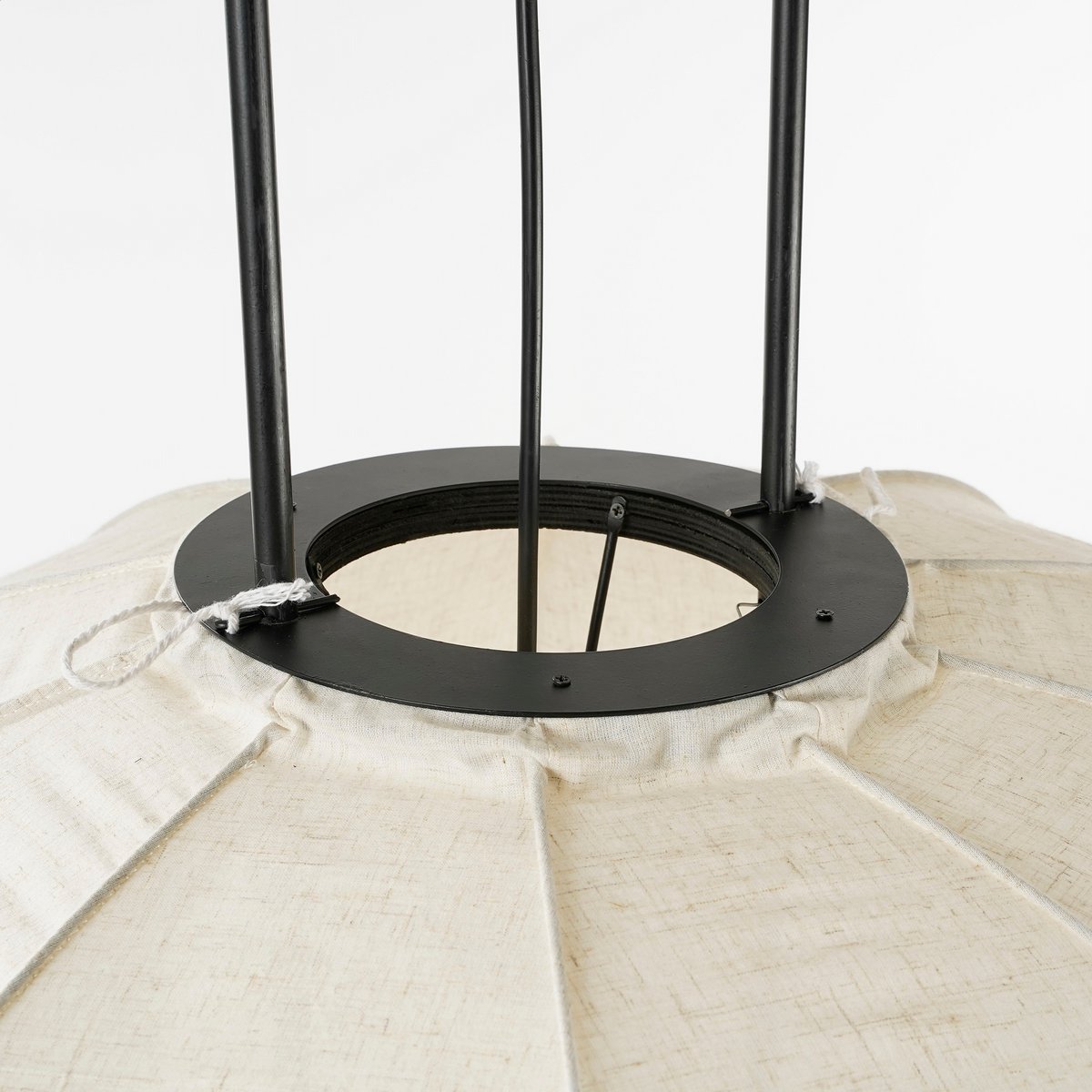 Pego Hanglamp - H94 x Ø83 cm - Linnen - Off-white