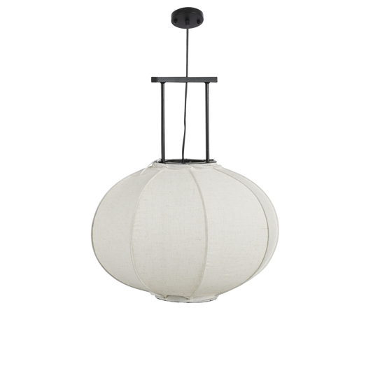Pego Hanglamp - H55 x Ø50 cm - Linnen - Off-white