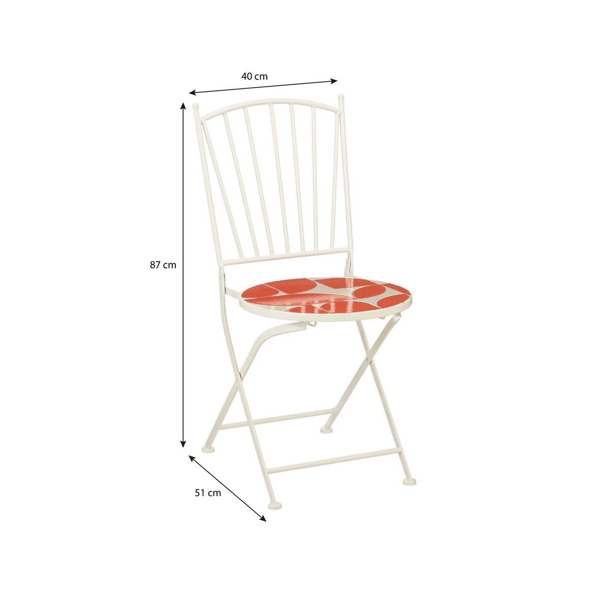 Bologna Bistrostoel - L40 x B51 x H87 cm - Metaal - Rood