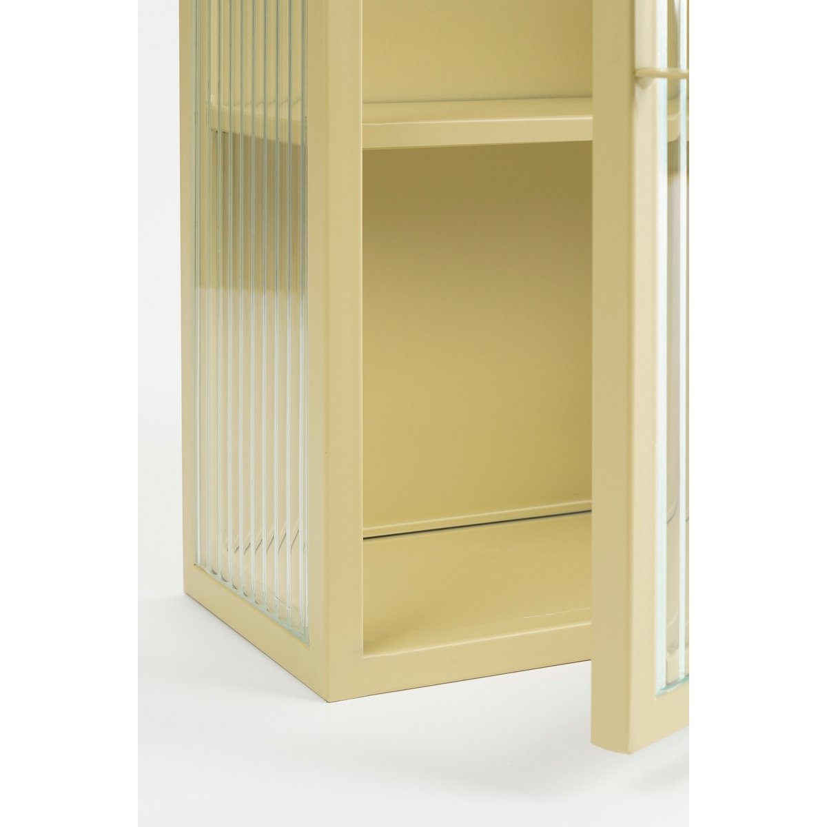 Clifton Wandkast - L38 x B15 x H74 cm - Metaal - Beige