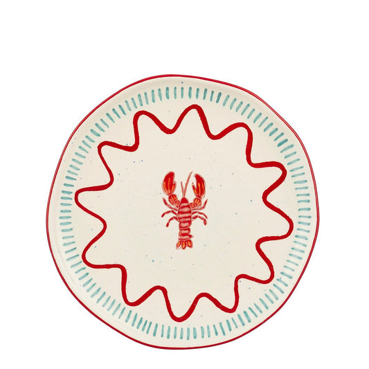 Ariane Dinerbord - Set van 4 - Ø27 cm - Steengoed - Rood