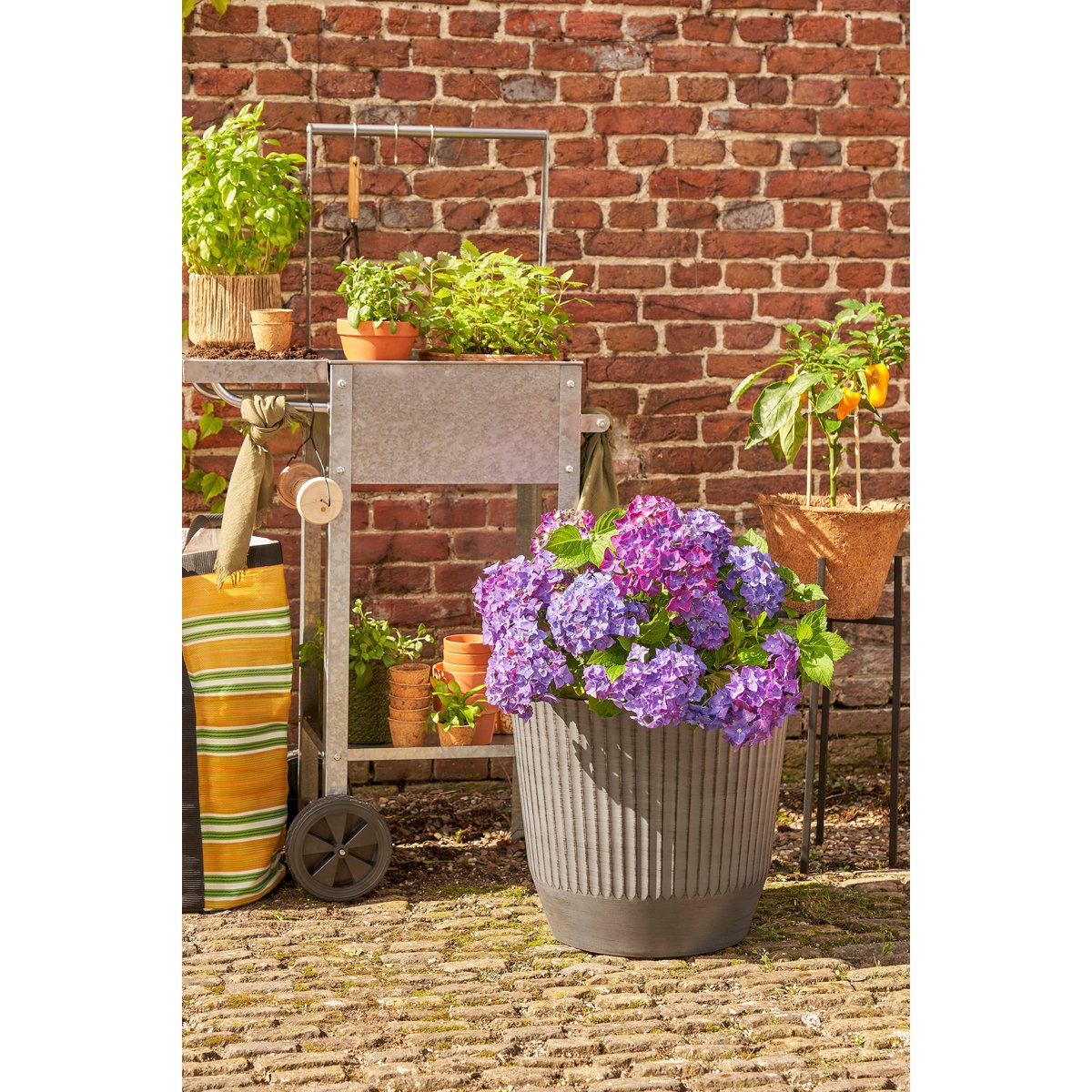 Rio Bloempot voor Buiten - H41 x Ø45 cm - Donkergrijs