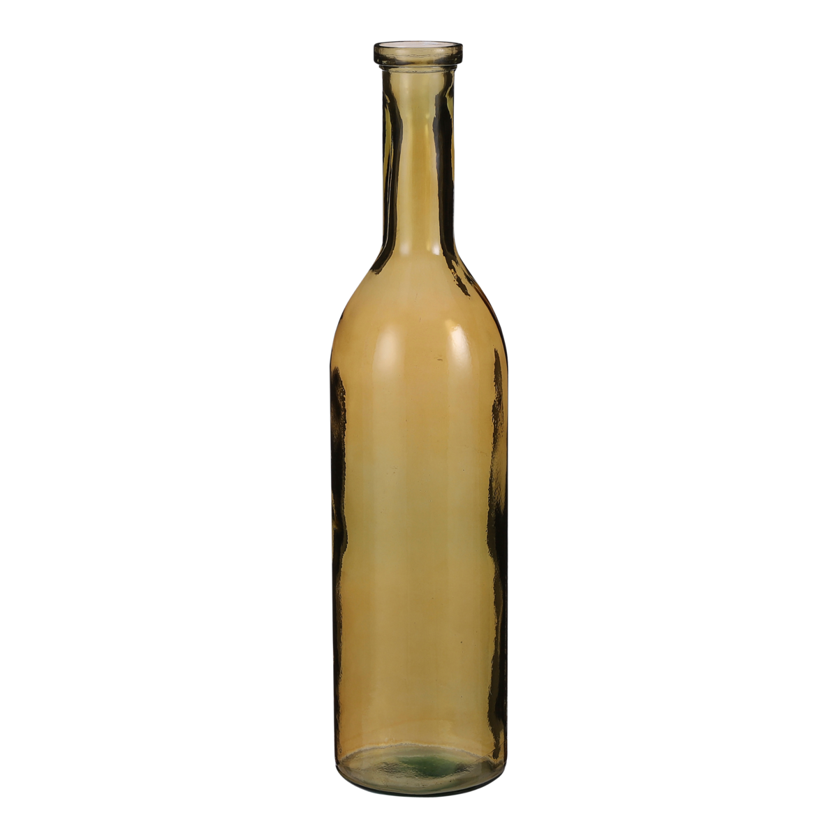 Rioja Fles Vaas - H75 x Ø18 cm - Gerecycled Glas - Oker