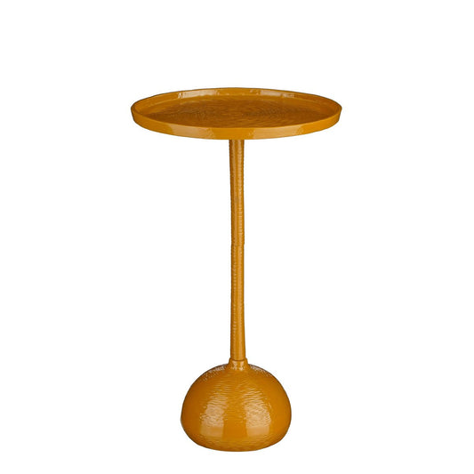 Colin Bijzettafel - H58 x Ø34 cm - Gerecycled Aluminium - 100% FSC - Bruin