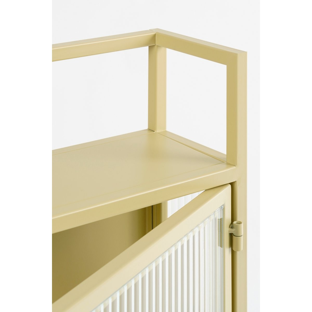 Clifton Wandkast - L38 x B15 x H74 cm - Metaal - Beige