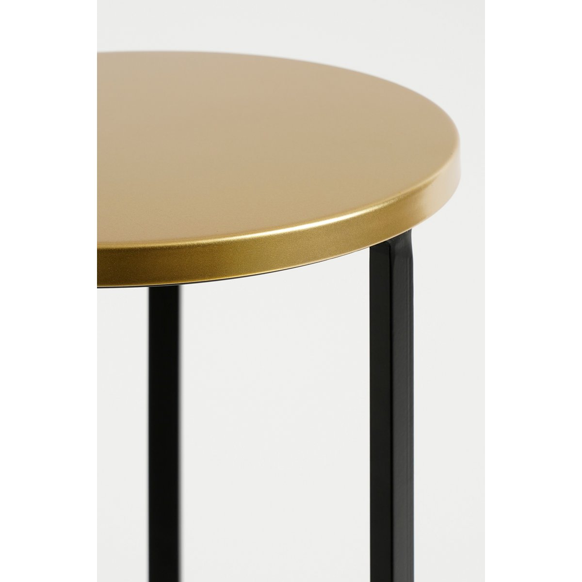 Noah Bijzettafel - Set van 2 - H70 x Ø27 cm - Goud, Zwart
